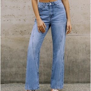 Commense Vintage Denim Straight Leg Pants
